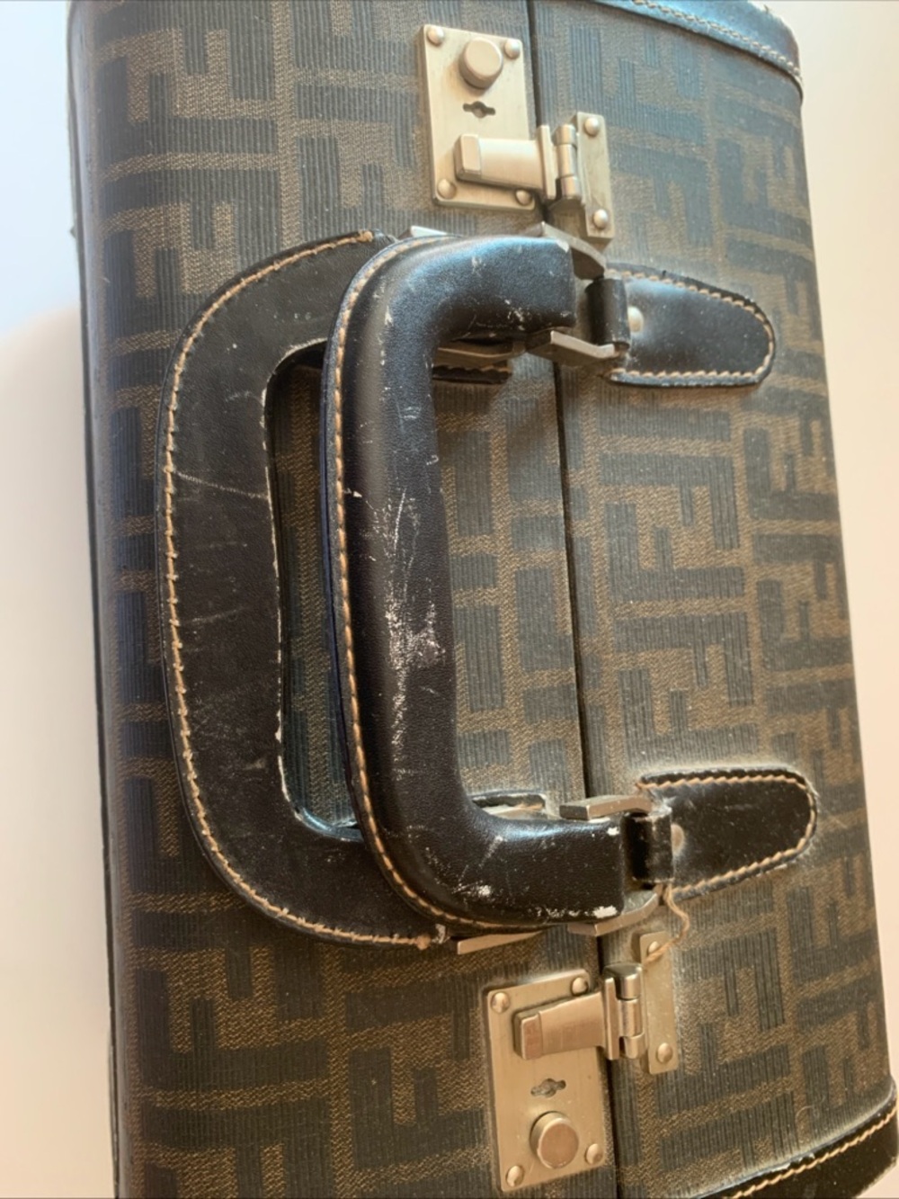 Fendi Brown Monogram Travel Case with Leather Trim - Picture 5 of 13